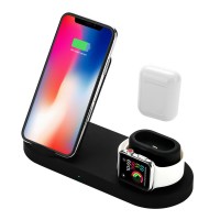 10W Fast USB 4 in 1 Wireless Charger For Mobile Phone / Watch/ Earphone