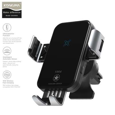 Coil  induction QI 15W fast charging wireless mobile  phone car holder